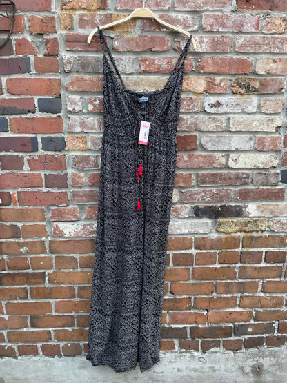 angie boho tie front maxi dress