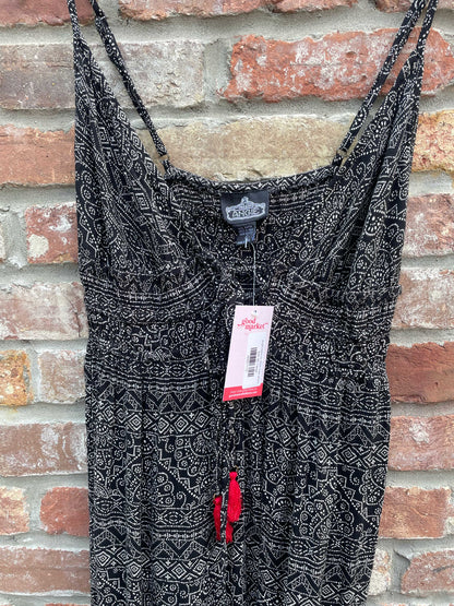 angie boho tie front maxi dress