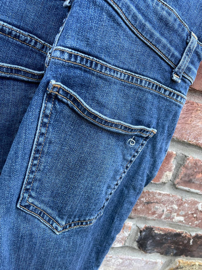 rag & bone flare leg raw hem crop overalls