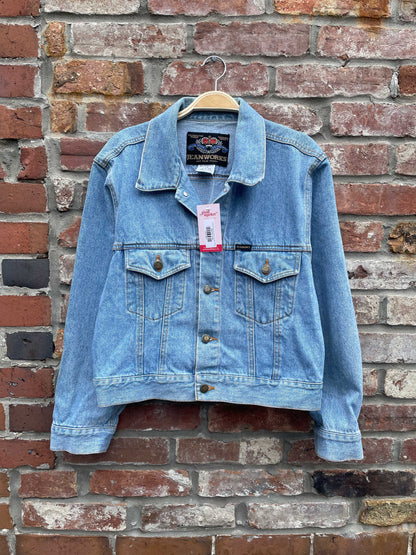 vintage 90s jean works short boxy denim jacket