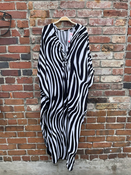 woven diamond front maxi beach cover up