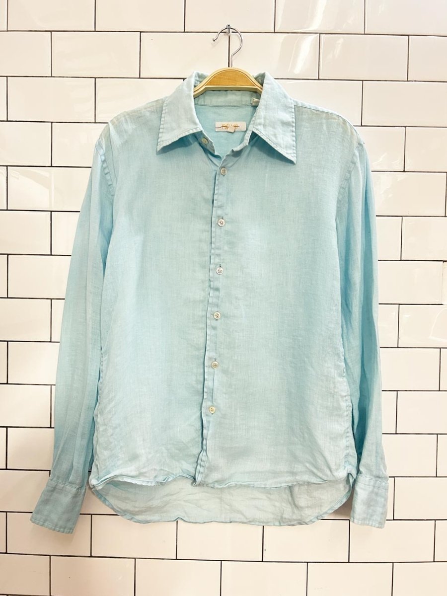 vintage 00s nove linen shirt - good market thrift store
