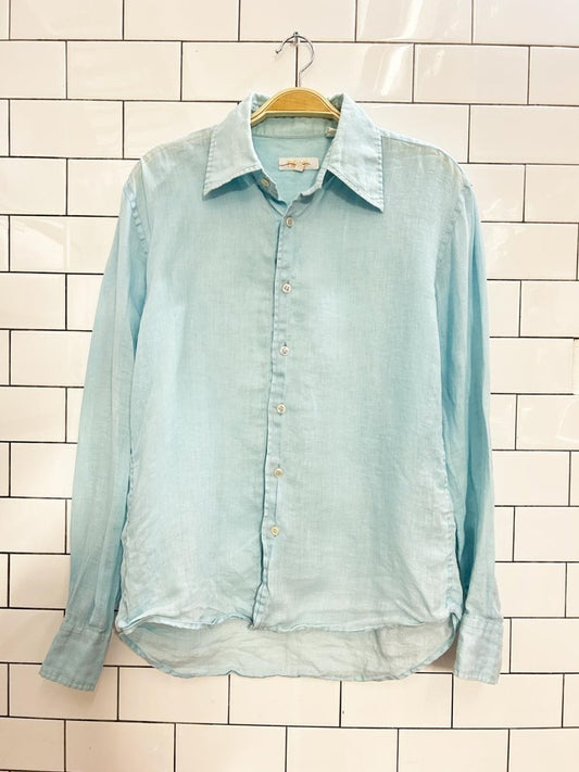 vintage 00s nove linen shirt - good market thrift store