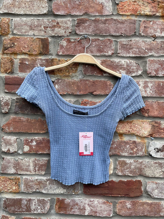 UO pointelle ribbed tee