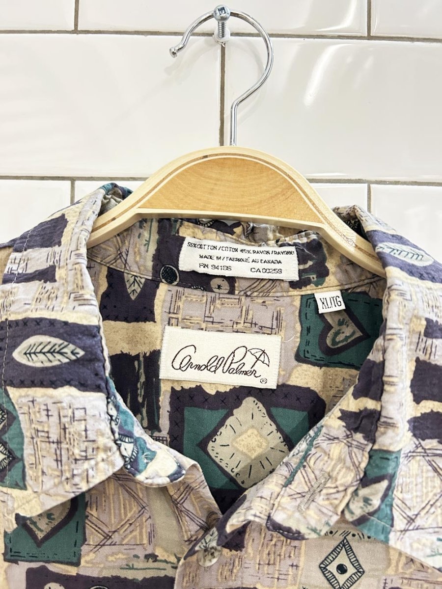 vintage 90s arnold palmer oversized retro graphic shirt - good market thrift store