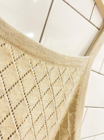 seven wonders diamond pointelle knit maxi dress - good market thrift store