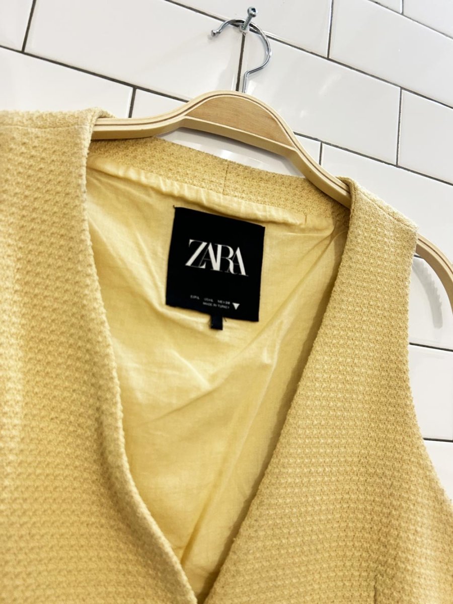 zara crop single button vest - good market thrift store