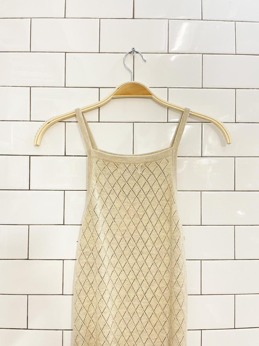 seven wonders diamond pointelle knit maxi dress - good market thrift store