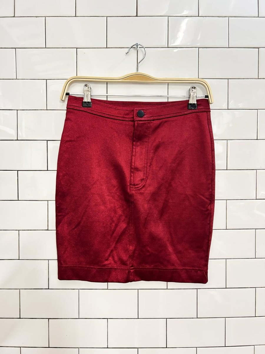 american apparel satin bodycon mini skirt - good market thrift store
