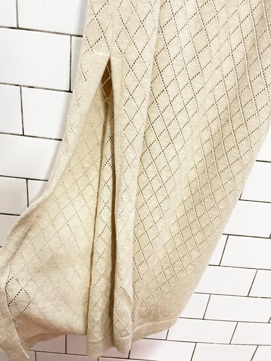 seven wonders diamond pointelle knit maxi dress - good market thrift store