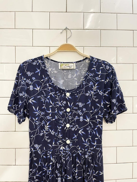 vintage 00s california girl floral tie back maxi dress - good market thrift store