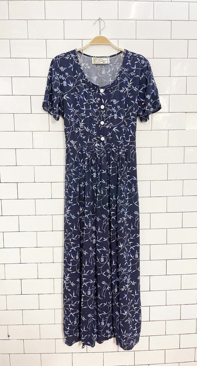 vintage 00s california girl floral tie back maxi dress - good market thrift store