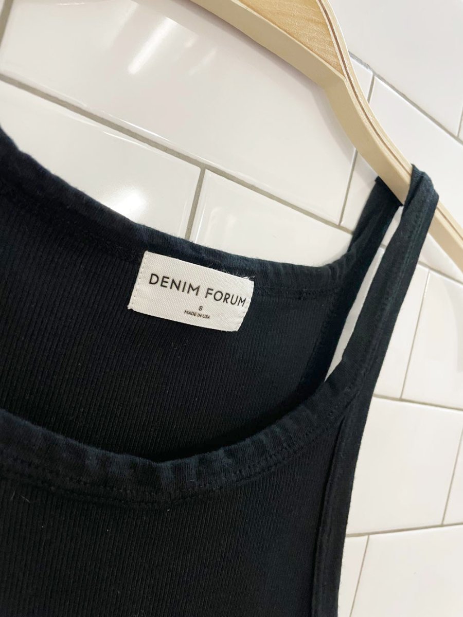 denim forum 90s rib tank dress - good market thrift store