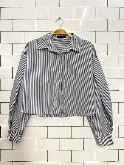 dazy oversized crop boyfriend shirt - good market thrift store