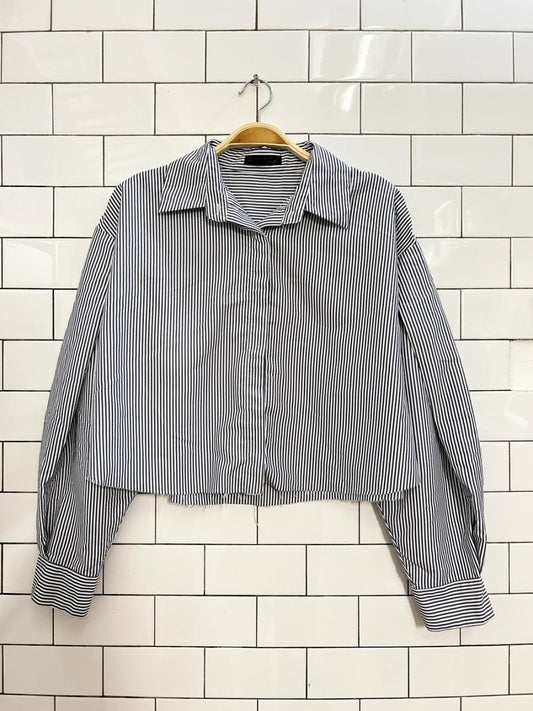 dazy oversized crop boyfriend shirt - good market thrift store