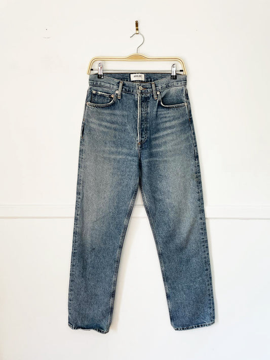 agolde 100% organic cotton full button fly straight leg denim (Copy)