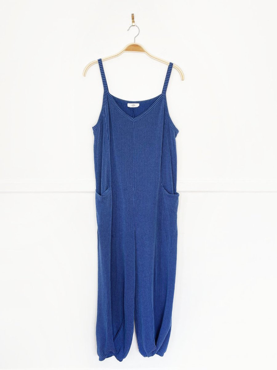 entro ribbed balloon hem lounge jumpsuit - good market thrift store