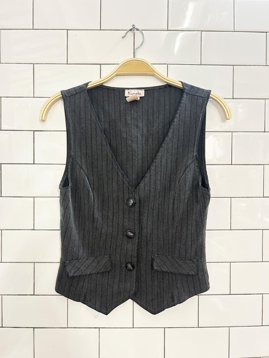 y2k k.mode striped vest - good market thrift store