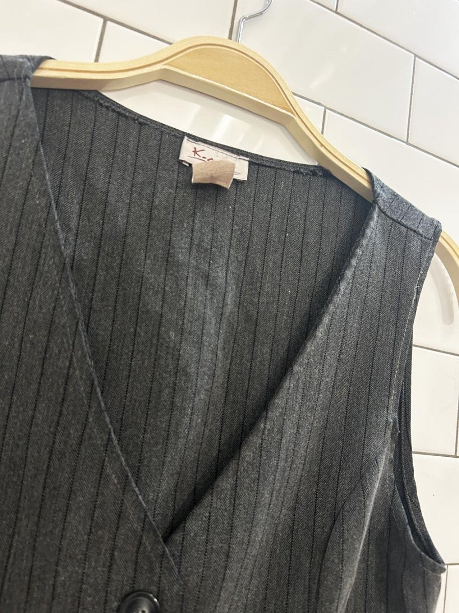 y2k k.mode striped vest - good market thrift store