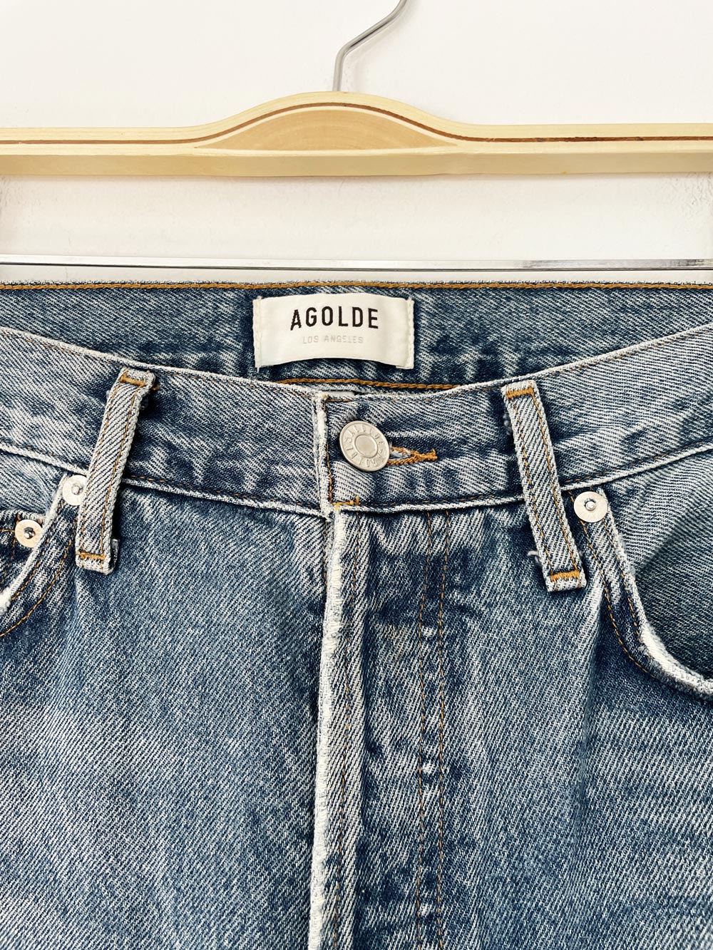 agolde 100% organic cotton full button fly straight leg denim (Copy)