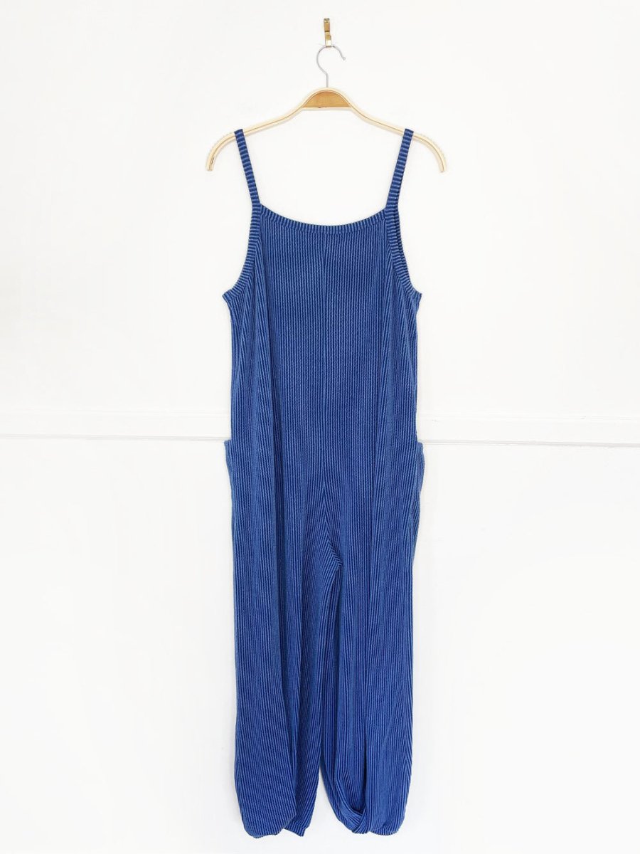 entro ribbed balloon hem lounge jumpsuit - good market thrift store