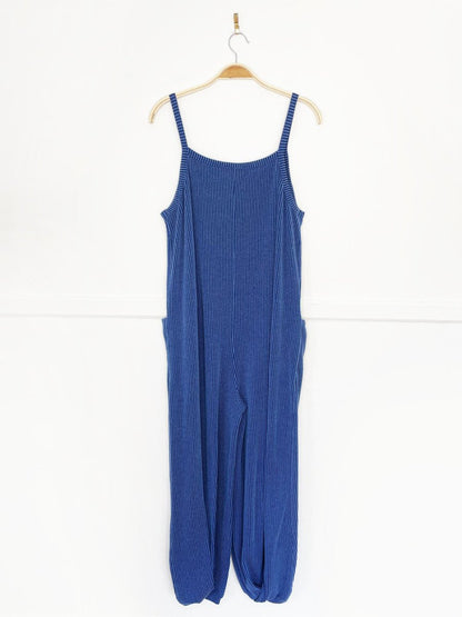 entro ribbed balloon hem lounge jumpsuit - good market thrift store