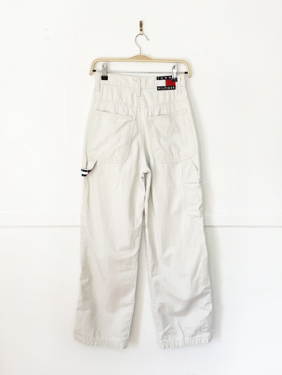 y2k tommy jeans soft baggy wide leg carpenter pants | made in canada