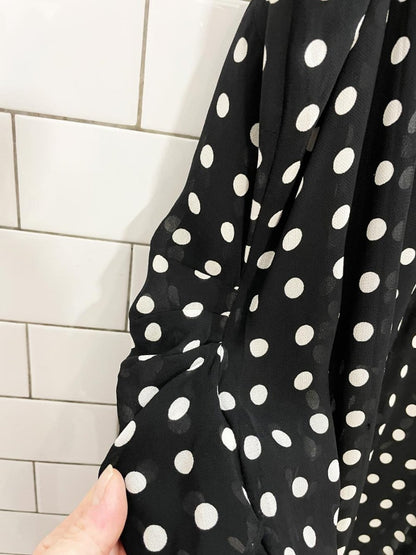 vintage cartise chiffon polka dot maxi top - good market thrift store