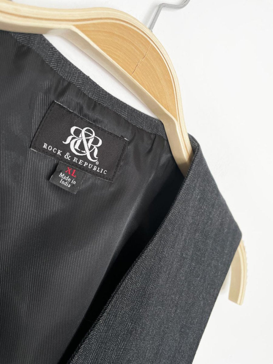 rock & republic side stripe menswear vest - good market thrift store