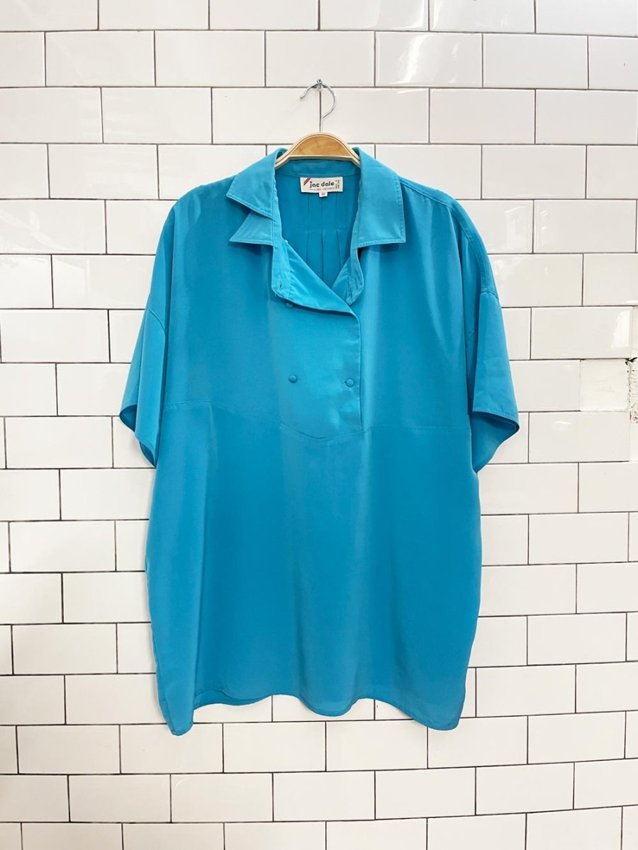 vintage 70s jac dale double collar pullover top - good market thrift store