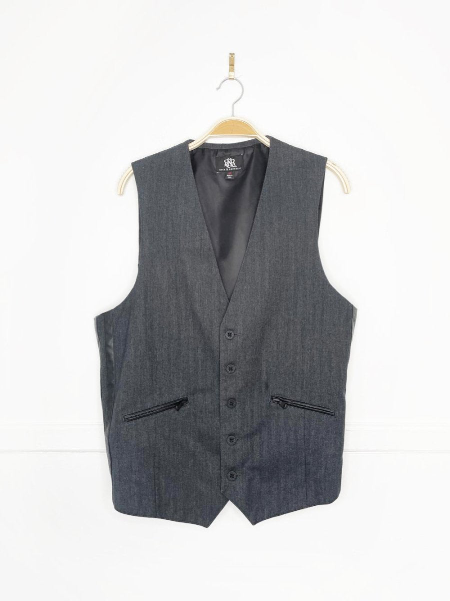 rock & republic side stripe menswear vest - good market thrift store