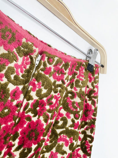 vintage handmade floral tapestry maxi skirt - good market thrift store