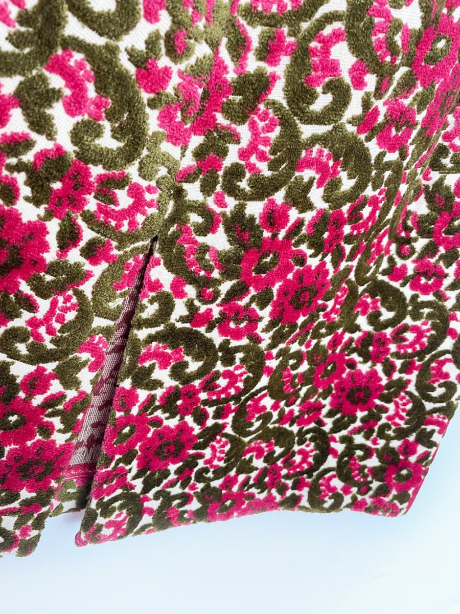 vintage handmade floral tapestry maxi skirt - good market thrift store