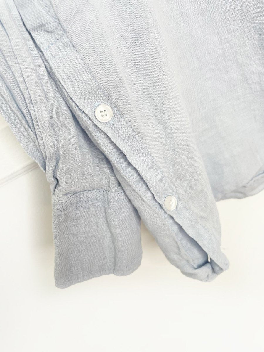 zara 100% linen oversized side button shirt - good market thrift store