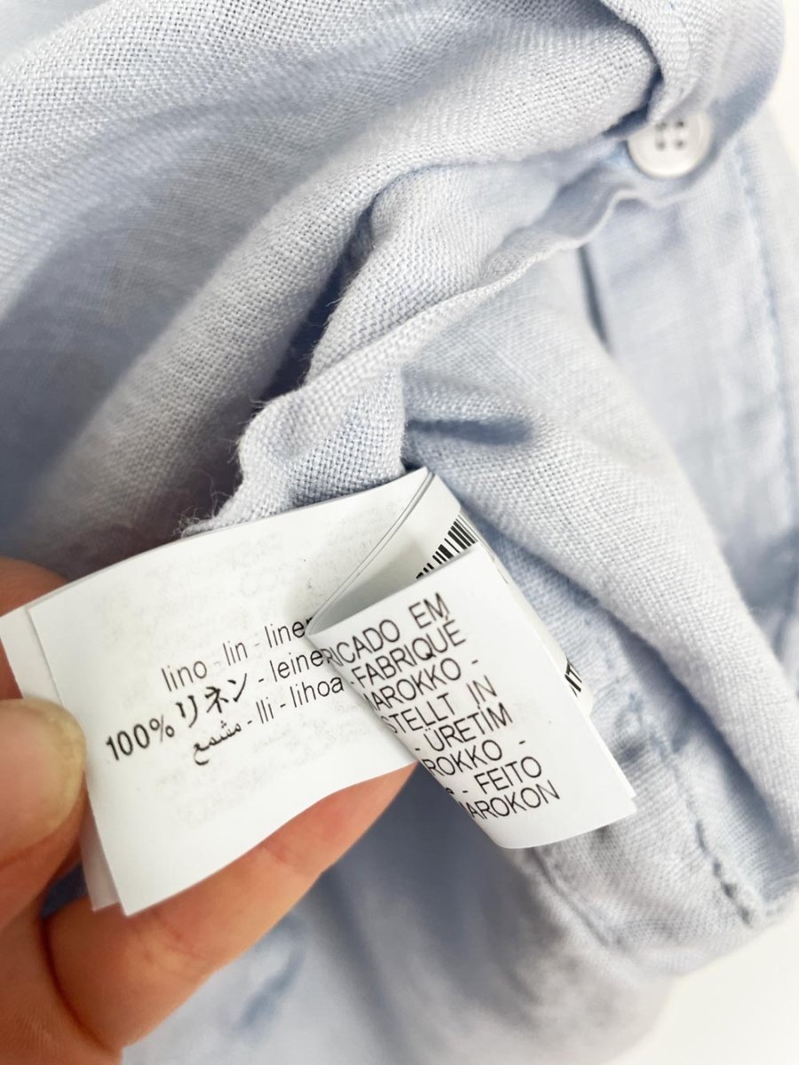 zara 100% linen oversized side button shirt - good market thrift store