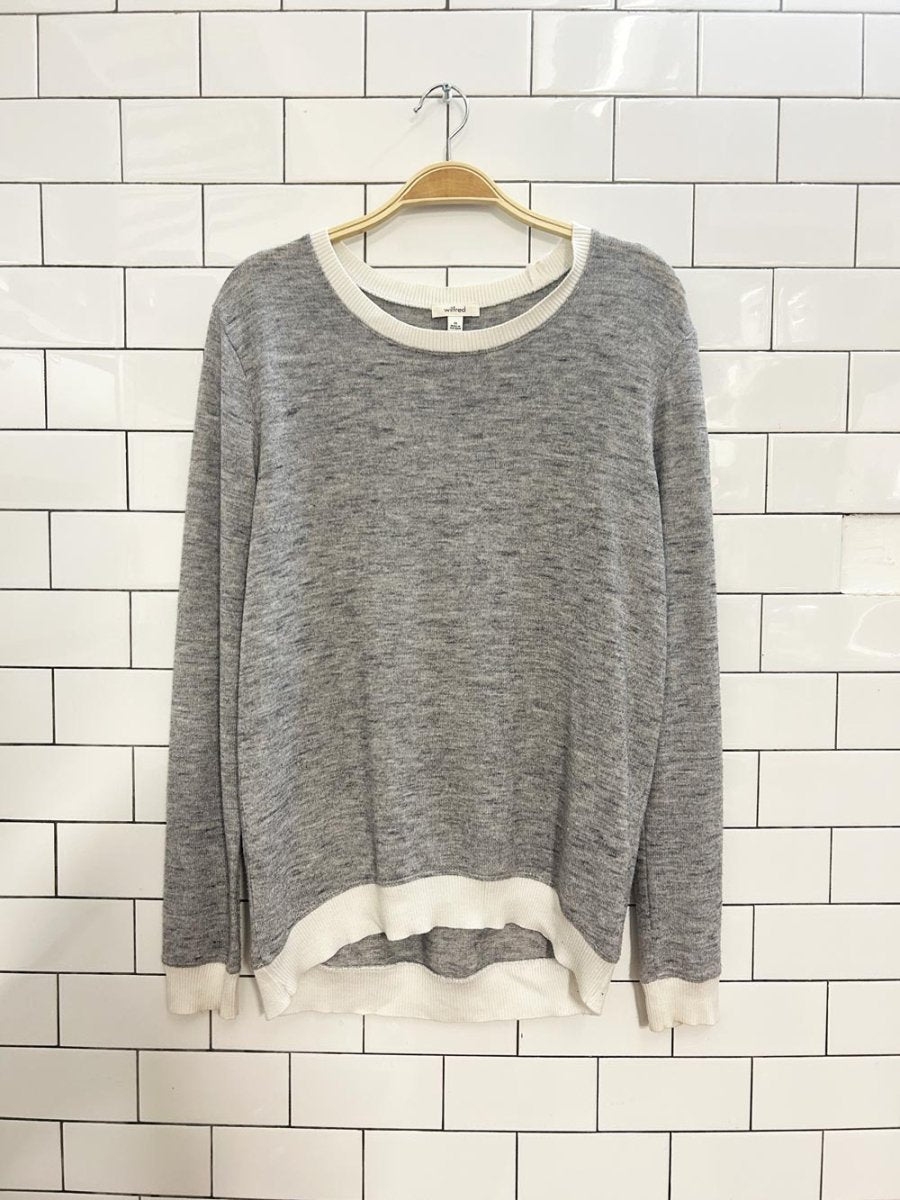 wilfred berri oversized knit long sleeve top - good market thrift store