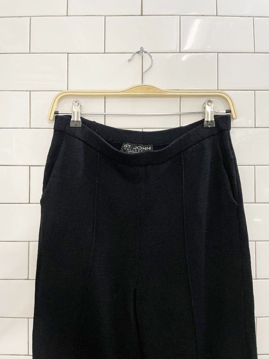 vintage st john wool - blend knit crop pant - good market thrift store