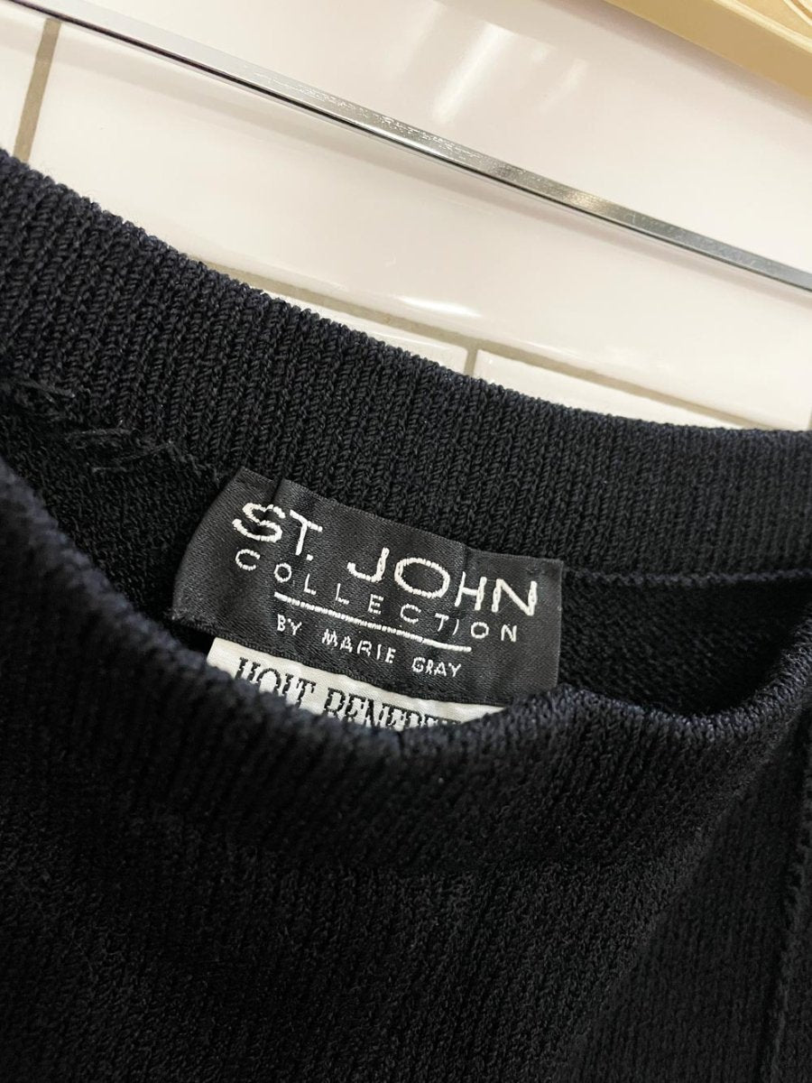 vintage st john wool - blend knit crop pant - good market thrift store