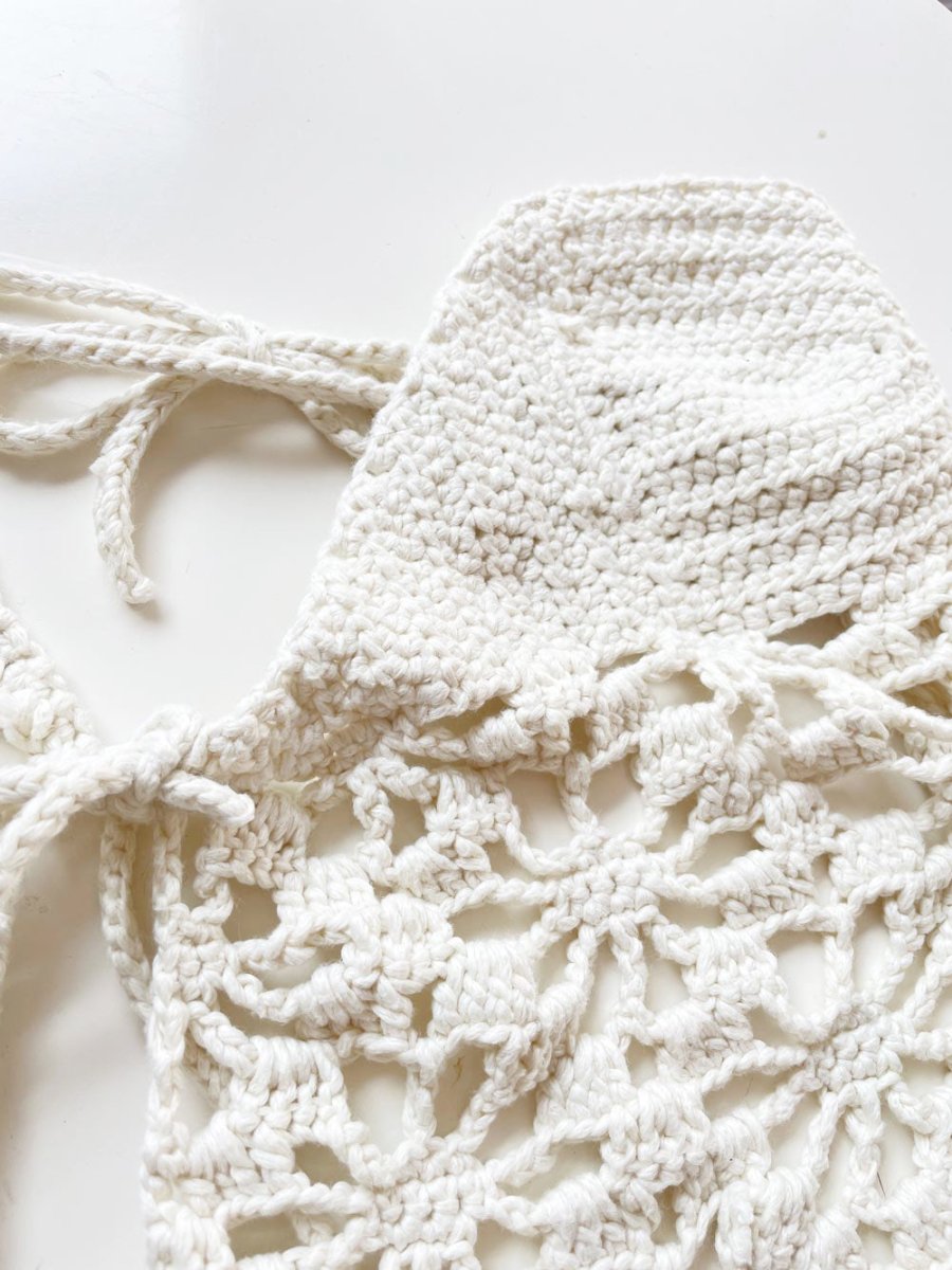 handmade strapless crochet festival top - good market thrift store