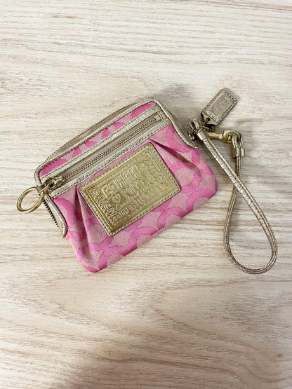 vintage 00s coach poppy monogram wristlet - good market thrift store