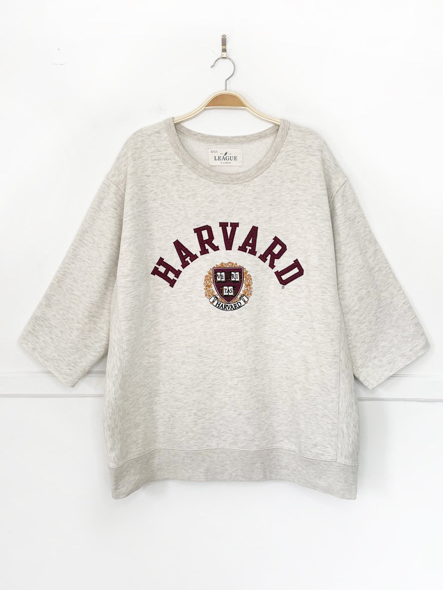 harvard embroidered spell out soft sweatshirt | league | rework