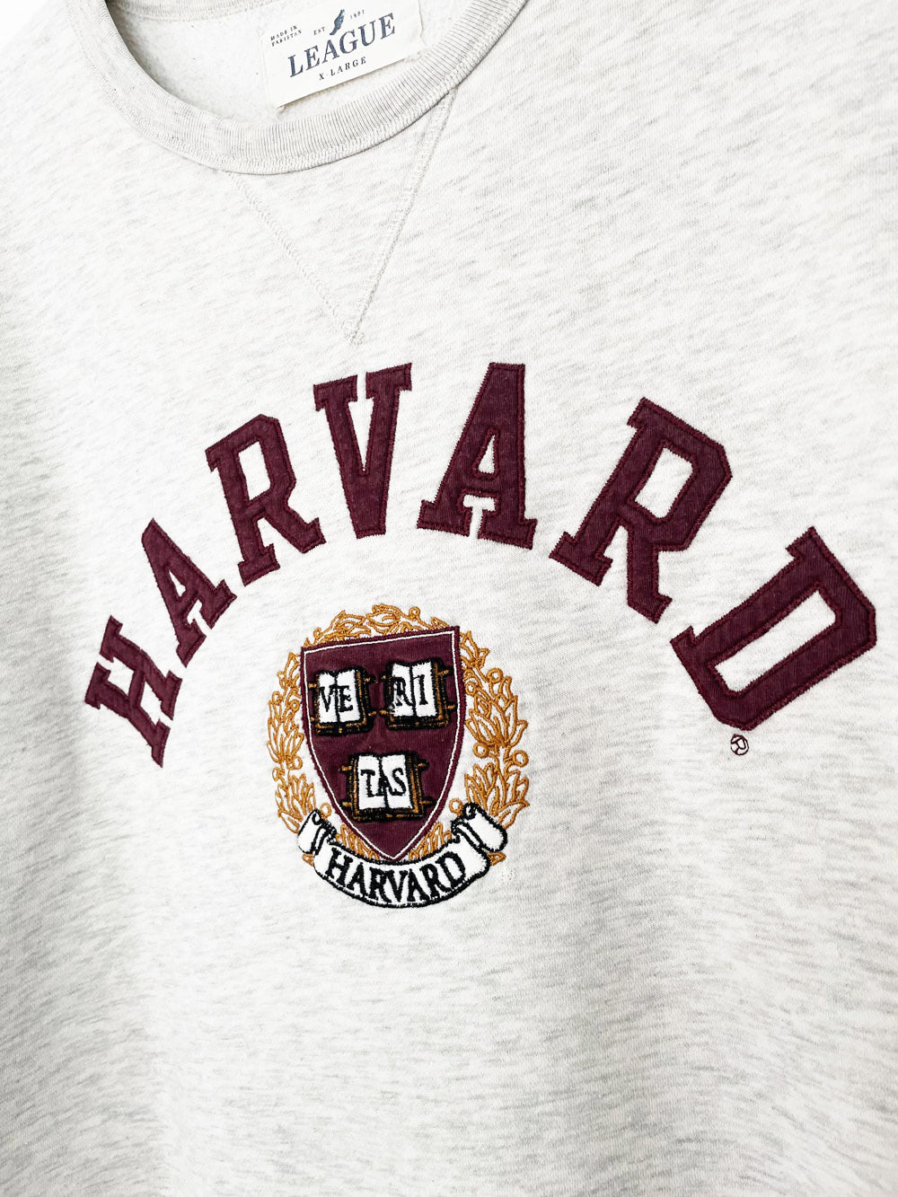 harvard embroidered spell out soft sweatshirt | league | rework