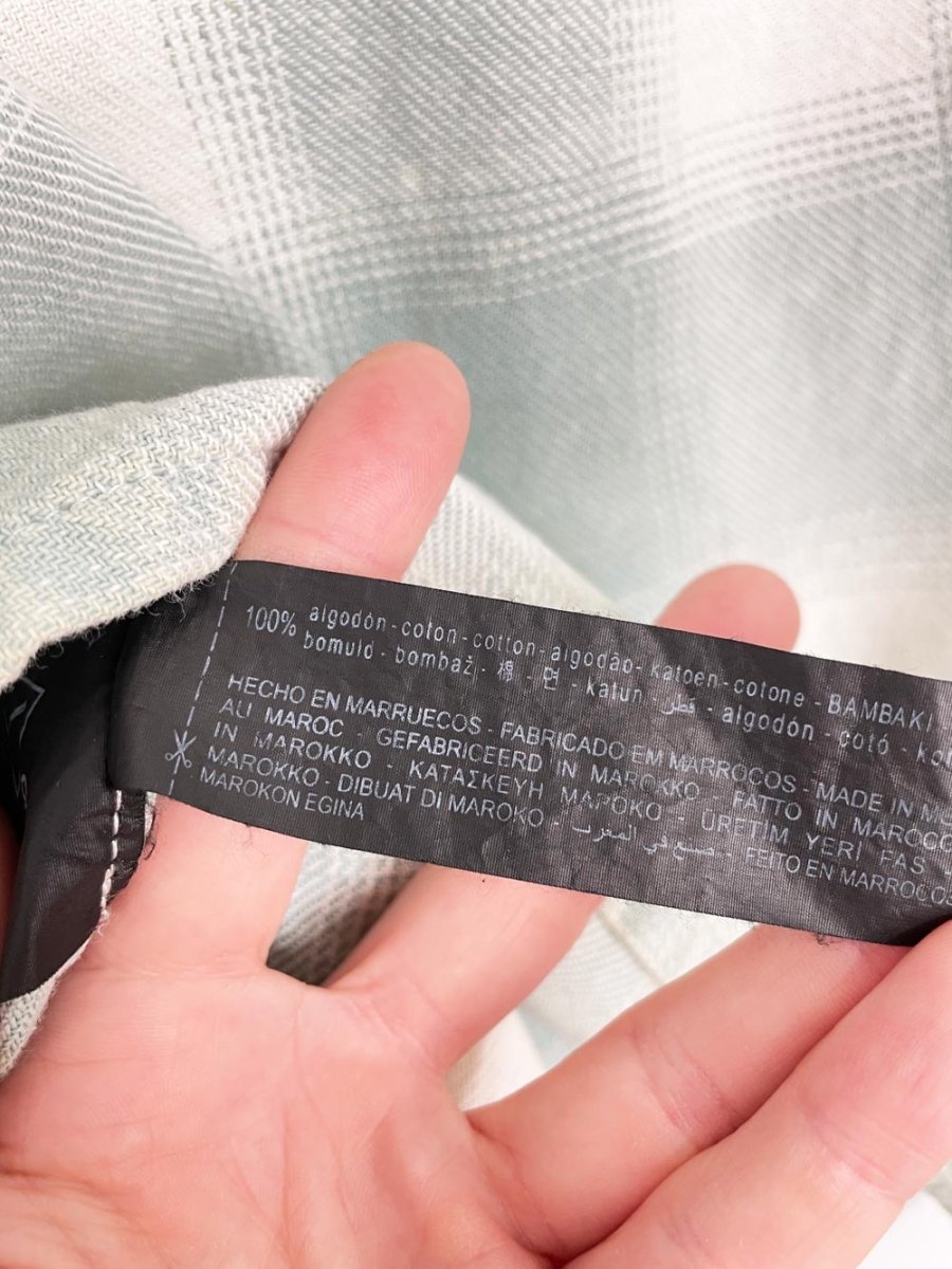 zara grunge plaid oversized shirt - good market thrift store