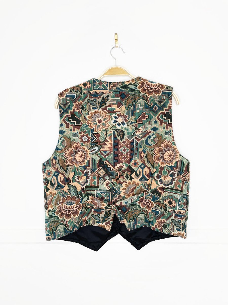 vintage southwestern rose tapestry vest - good market thrift store
