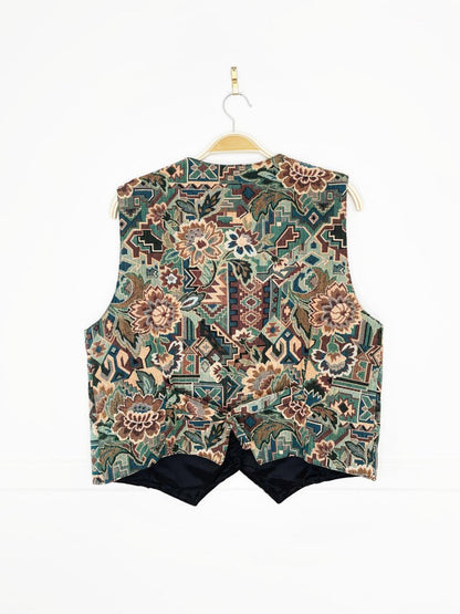 vintage southwestern rose tapestry vest - good market thrift store