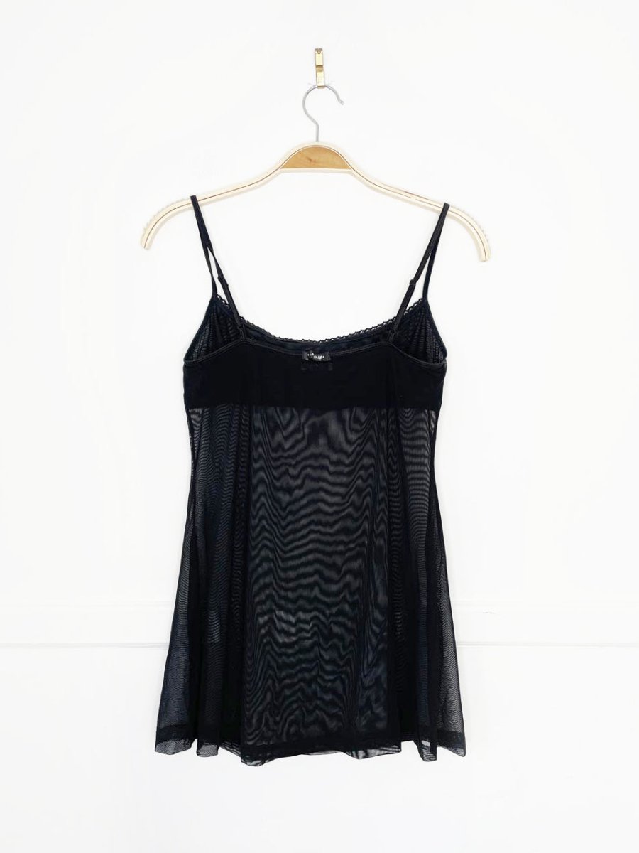 y2k la senza gem flower mesh cami - good market thrift store