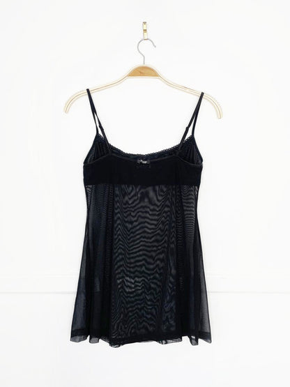 y2k la senza gem flower mesh cami - good market thrift store