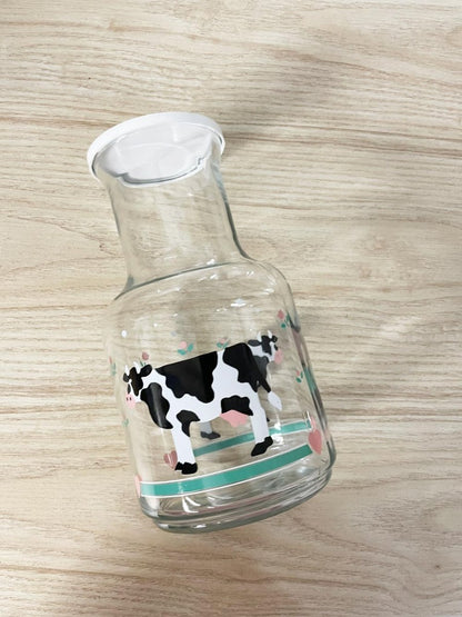 vintage 80s libby cow scene milk carafe - good market thrift store