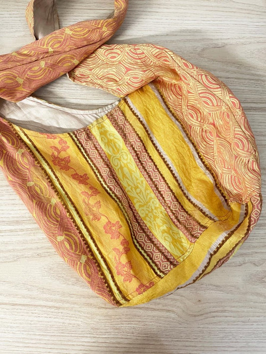vintage handmade sari boho sling bag - good market thrift store