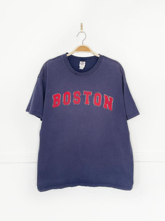 vintage 00s boston faded letter block tee | delta - good market thrift store